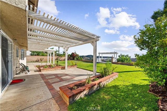 view of patio / terrace with a pergola