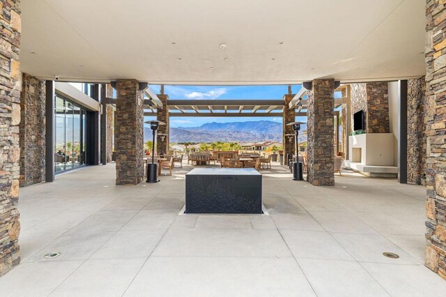 view of patio / terrace featuring a pergola