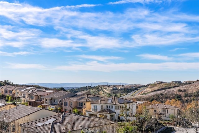 view of mountain feature featuring a residential view