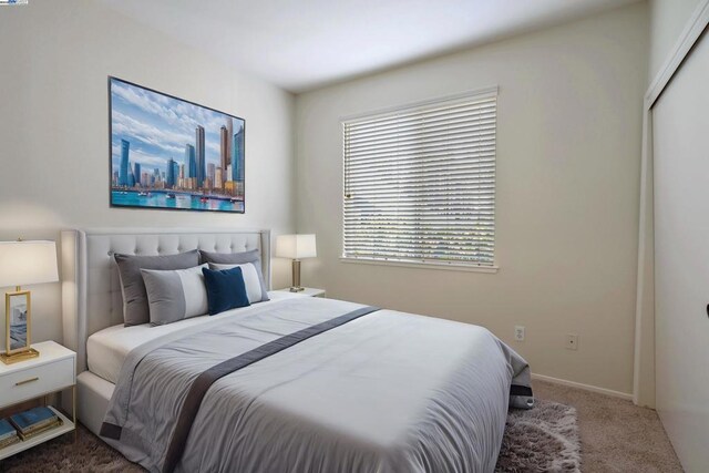 view of carpeted bedroom