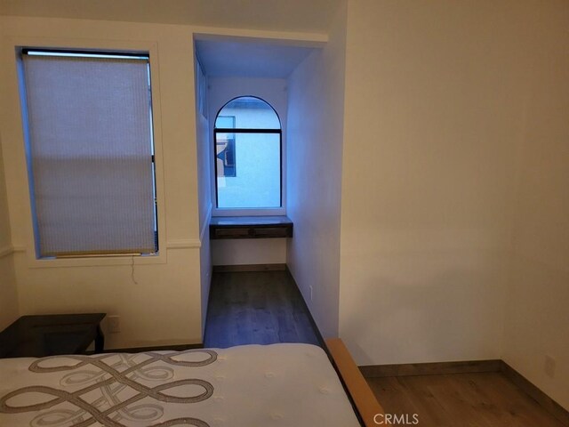 unfurnished bedroom featuring wood-type flooring