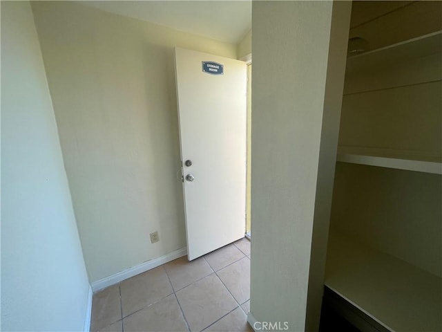 interior space with light tile patterned floors