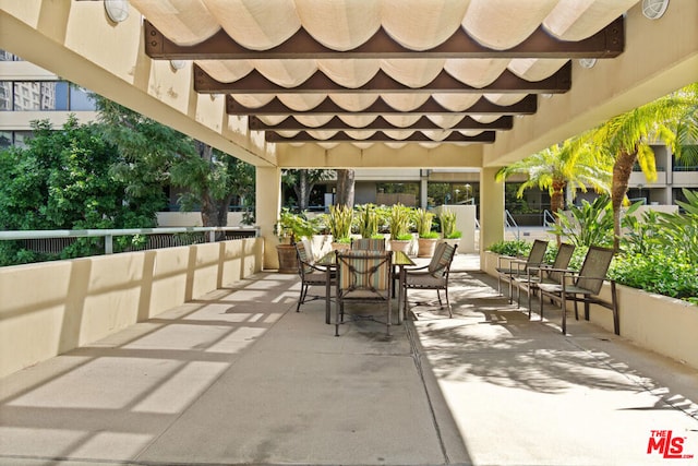 view of patio / terrace with a pergola