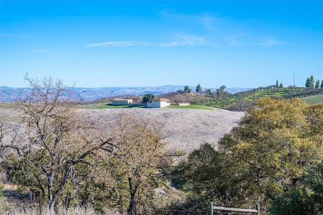 water view featuring a rural view and a mountain view