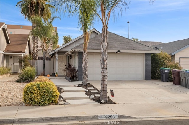 view of front of house featuring a garage