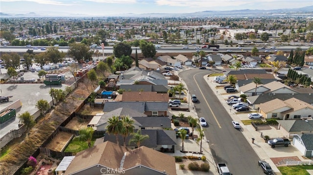 aerial view featuring a mountain view