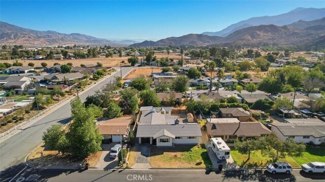 aerial view featuring a mountain view