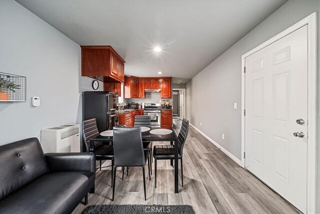 dining area featuring light hardwood / wood-style flooring