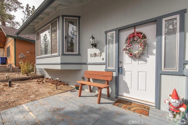 view of doorway to property