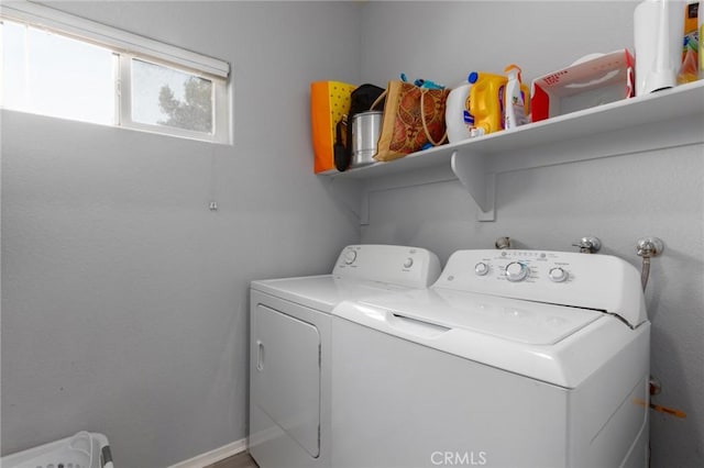 laundry room featuring washing machine and dryer