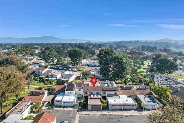 aerial view featuring a mountain view