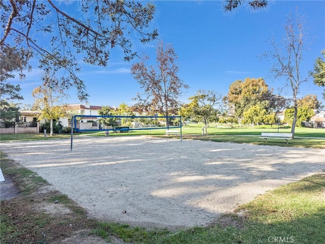 view of community featuring volleyball court