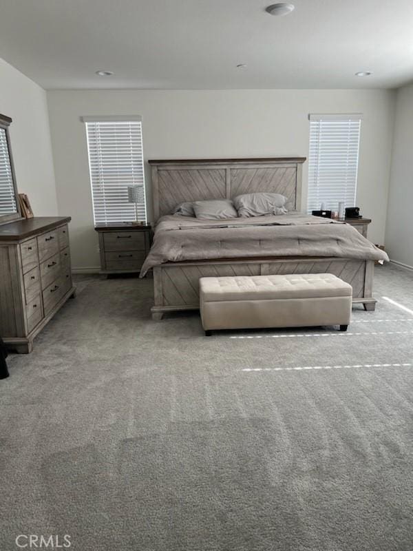 bedroom with carpet floors