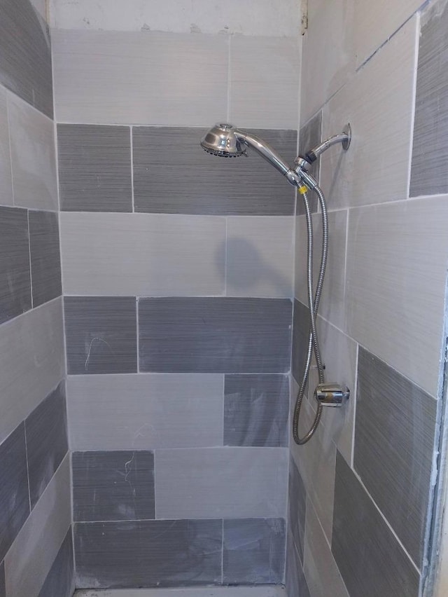 details with tiled shower