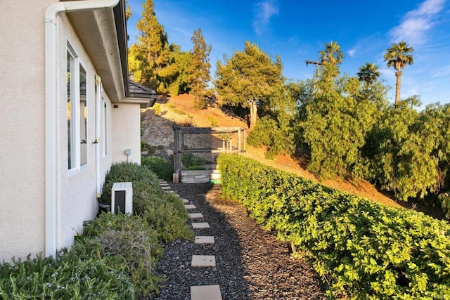 view of yard featuring a vegetable garden