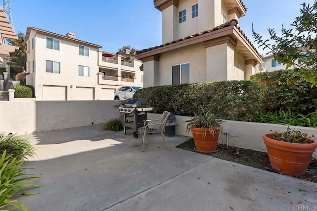 view of patio with grilling area