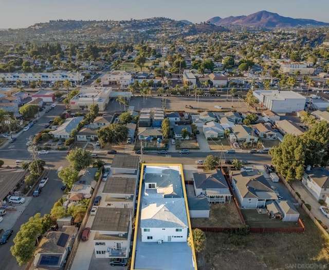 aerial view featuring a mountain view