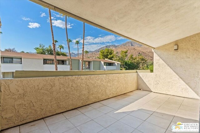 balcony with a mountain view