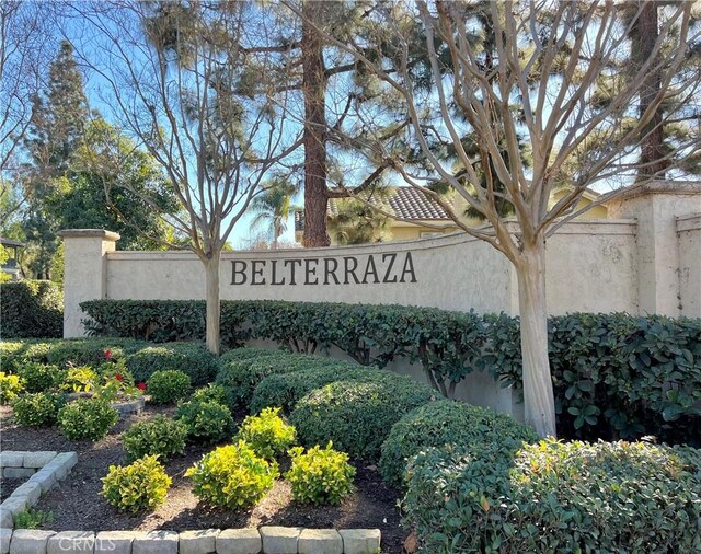 view of community sign