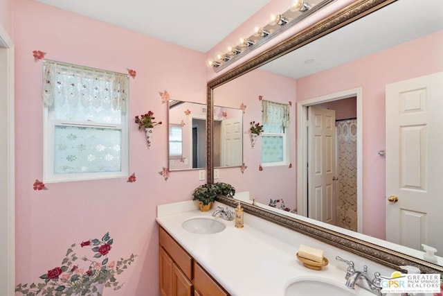 bathroom featuring vanity