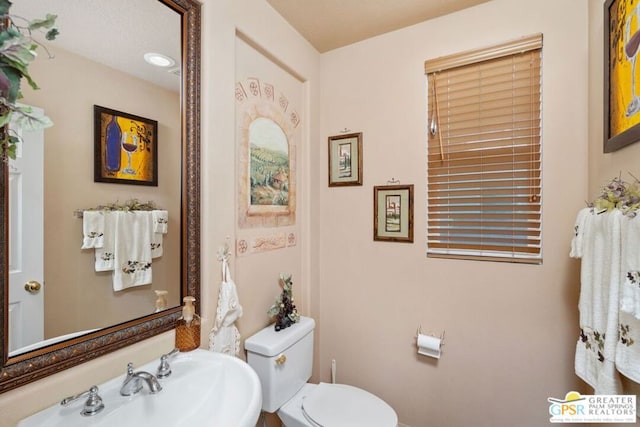 bathroom with toilet and sink