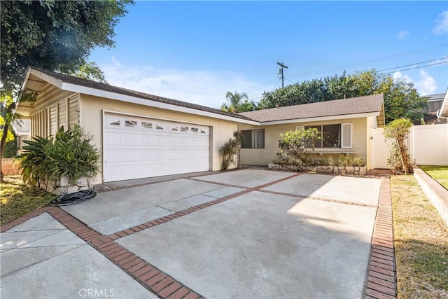 ranch-style house with a garage