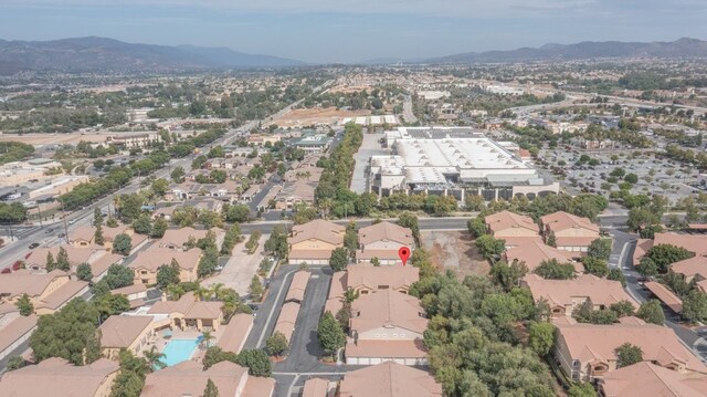 aerial view featuring a mountain view