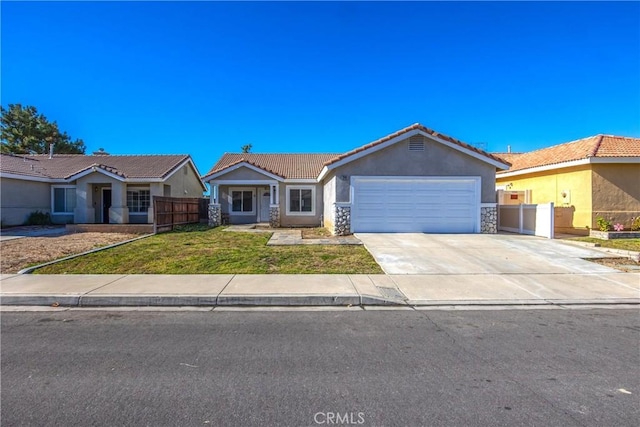 ranch-style home with a garage