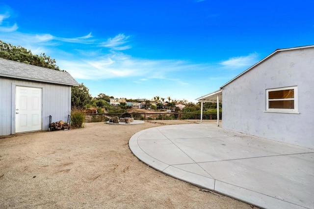 view of yard with a patio