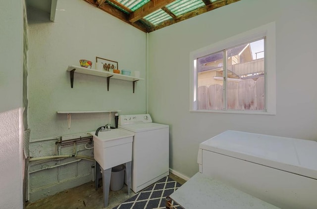 laundry area featuring independent washer and dryer