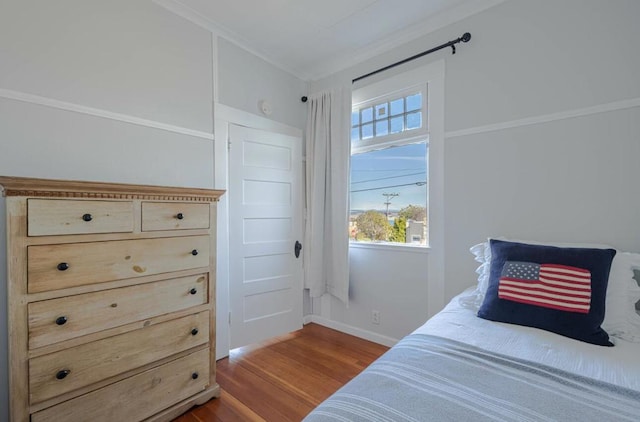 bedroom featuring wood-type flooring