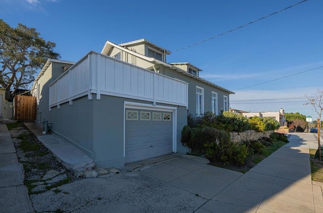 view of home's exterior featuring a balcony