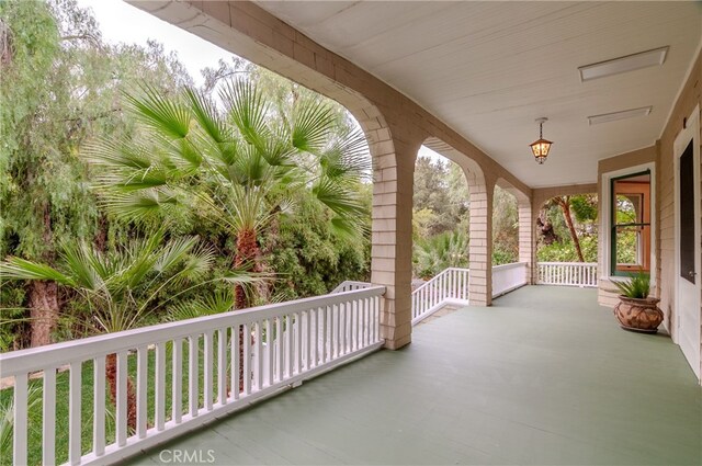 view of patio with a porch