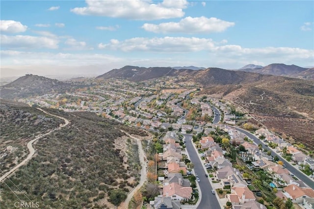 aerial view featuring a mountain view