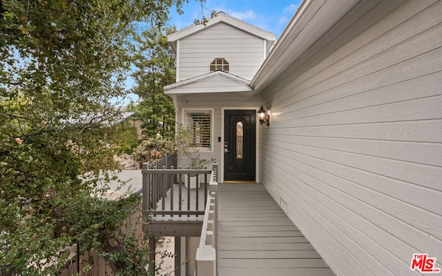 view of doorway to property