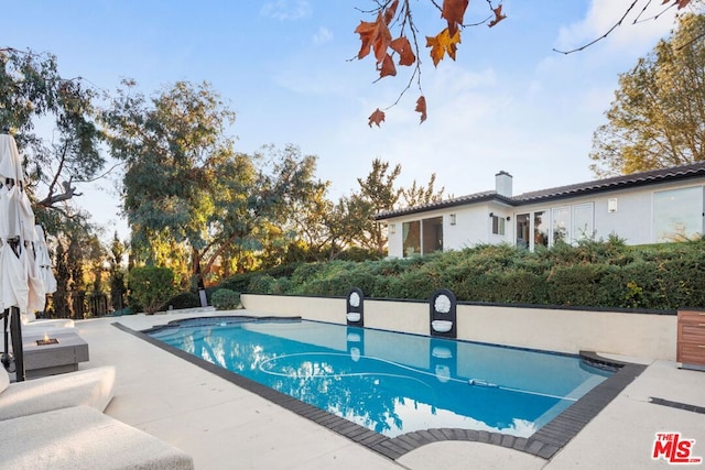 view of pool with a patio area