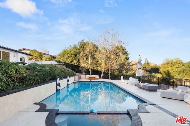 view of pool with a patio area