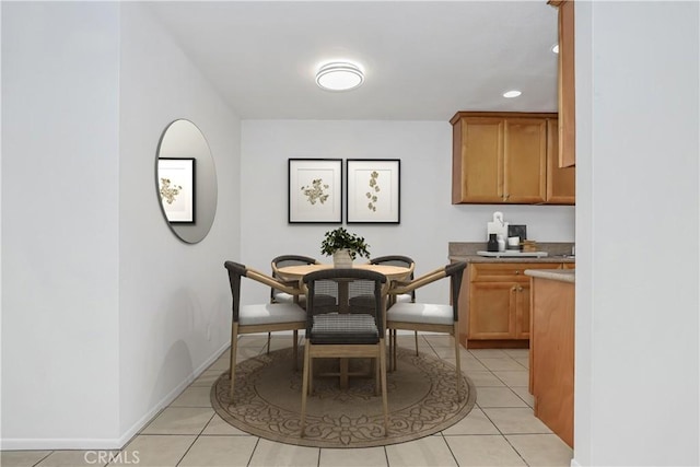 view of tiled dining space