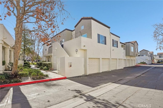 view of home's exterior with a garage