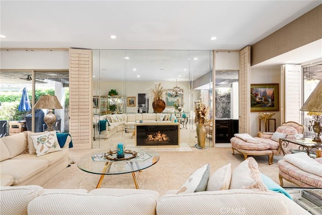 view of carpeted living room