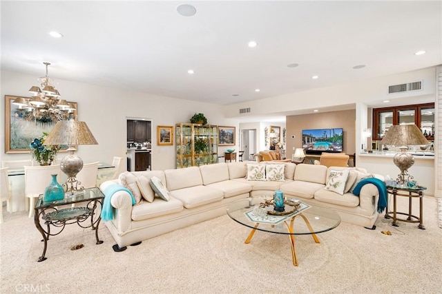 view of carpeted living room