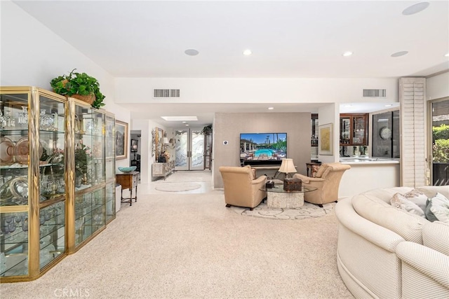 view of carpeted living room