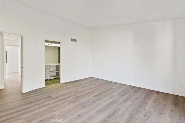 interior space with light hardwood / wood-style floors