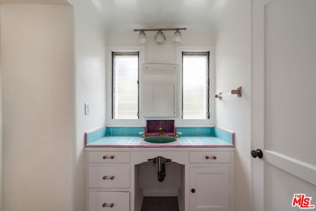 bathroom featuring vanity and a wealth of natural light