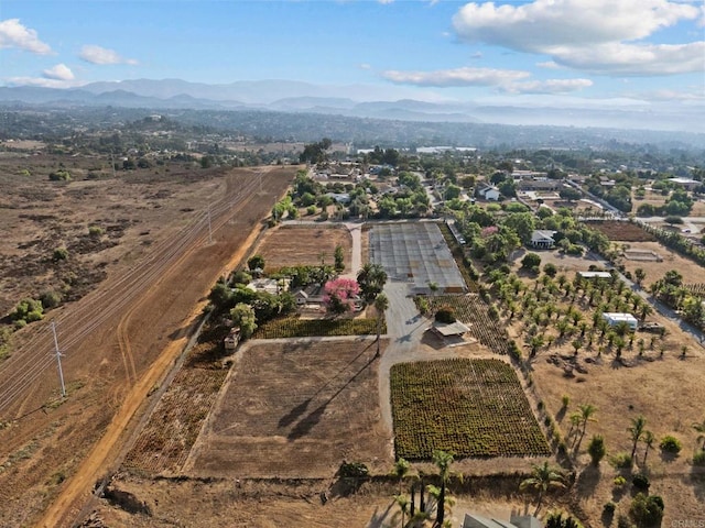 aerial view featuring a mountain view