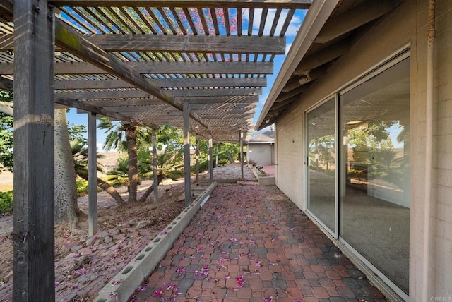 view of patio with a pergola