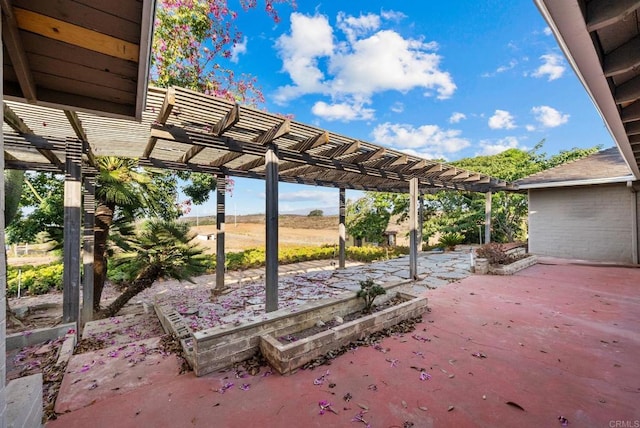 view of patio / terrace with a pergola