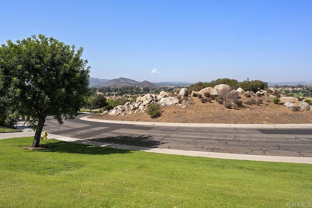 view of street featuring a mountain view