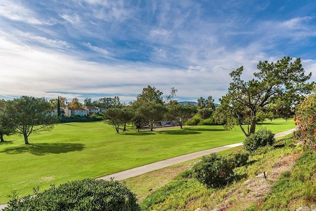 surrounding community featuring a lawn