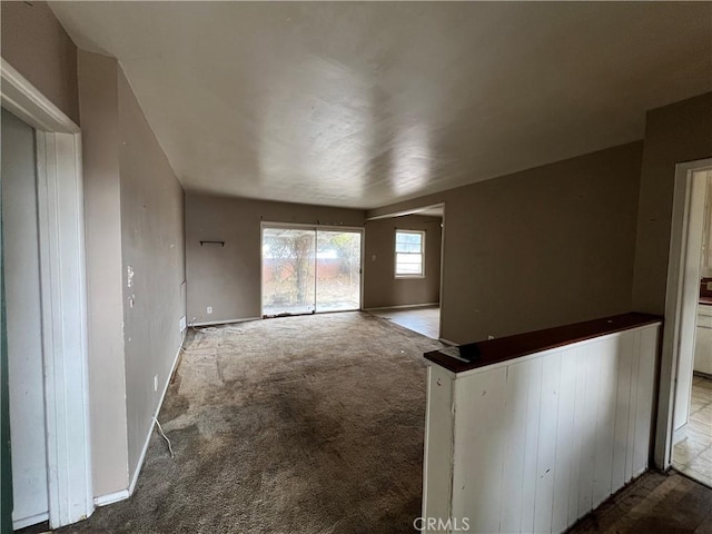 interior space featuring carpet